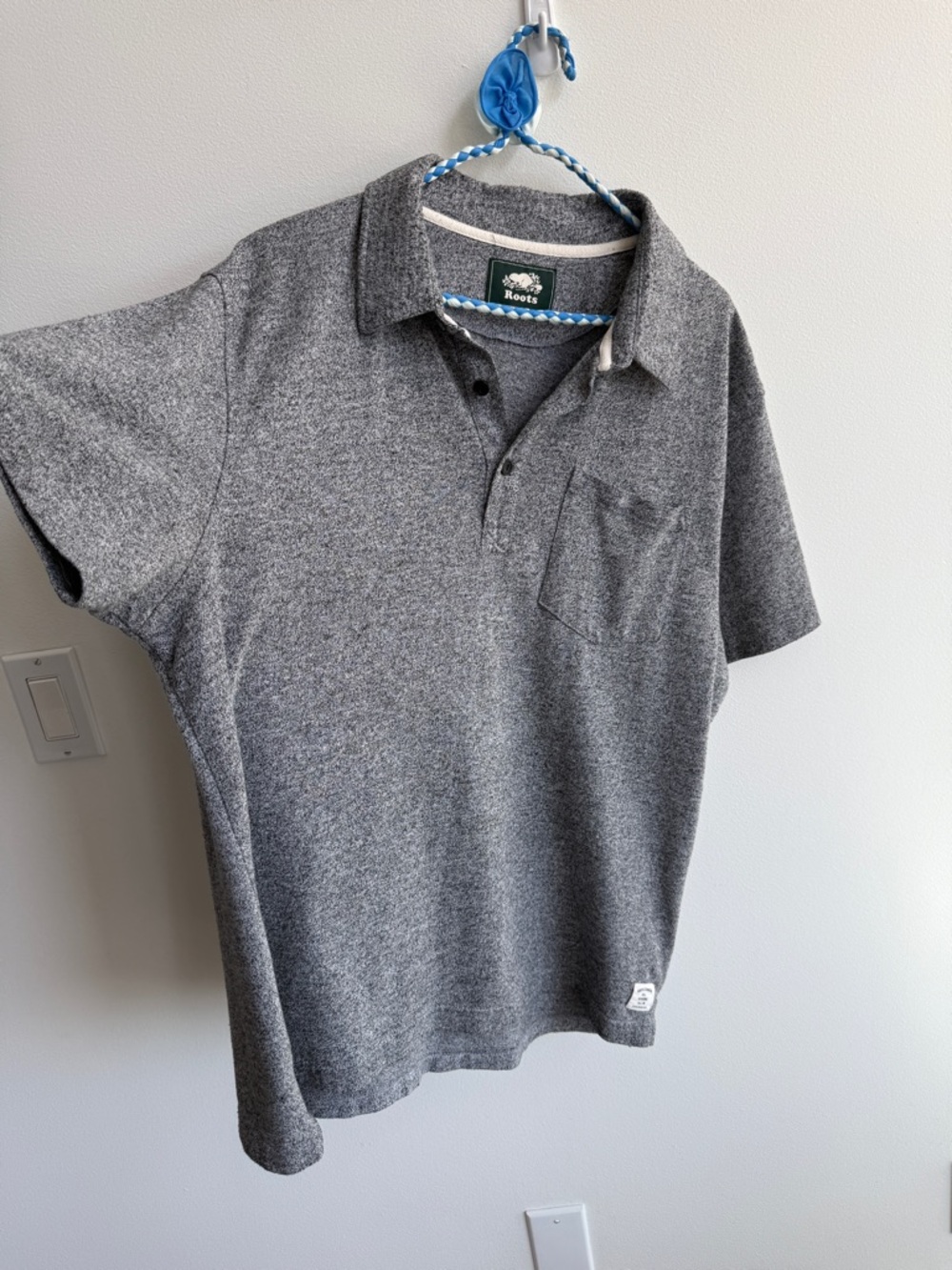 Roots Grey Heather Men's Polo Shirt 
XL